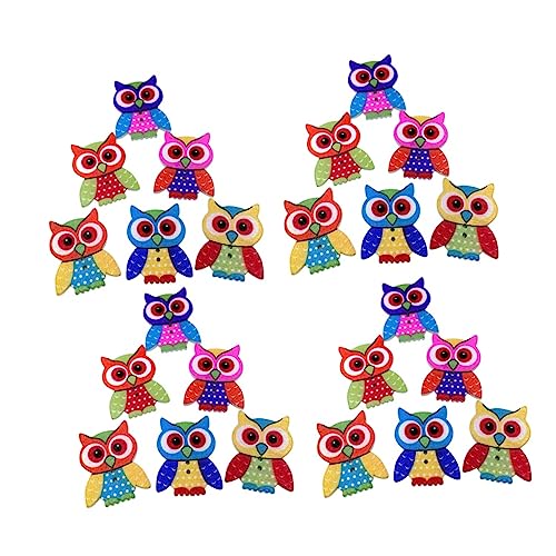 EXCEART 20er-pack Eulenförmige Knöpfe Dekorative Bemalte Holzknöpfe Zum Nähen und Stricken EXCEART 20er-pack Eulenförmige Knöpfe Dekorative Bemalte Holzknöpfe Zum Nähen und Stricken von EXCEART