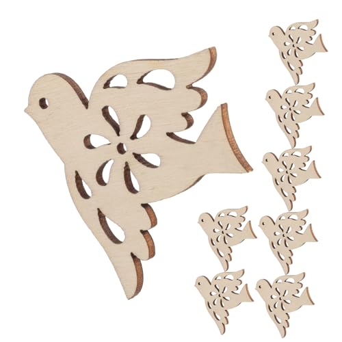 EXCEART 20 Stück Ausstechformen aus Holz, Taubenform, Frieden, für Handwerk, Ornamente aus Holz, unvollendet, für Dekoration und kreative Projekte von EXCEART
