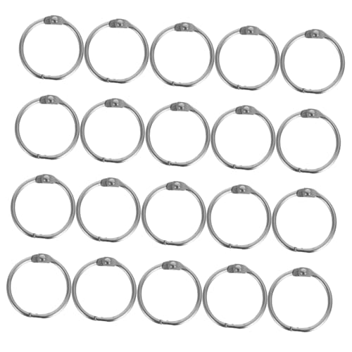 EXCEART 20 Stück Ringe Für Lose Blätter: Praktisch Zu Öffnende Buchbinderinge Für Karteikarten, Karteikarten, Sammelalben – Bürobedarf, Metalldruckknöpfe Für Ordner von EXCEART