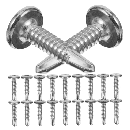 EXCEART 20 Stück Teiliges Selbstbohrende Flachkopf Innensechskant Schrauben für Metallzäune und Tore Selbstschneidend Rostfrei Effiziente Montage mit Bohrspitze für Außenbereich von EXCEART
