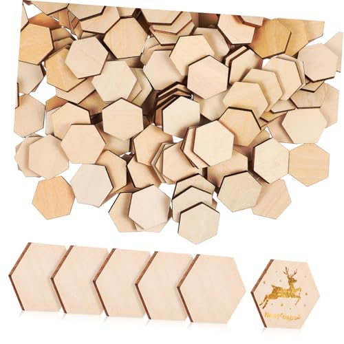 EXCEART Holzscheiben in Sechseckform 200 Stück Unbehandeltes Holz Zum Basteln und Dekorieren EXCEART Holzscheiben in Sechseckform 200 Stück Unbehandeltes Holz Zum Basteln und Dekorieren von EXCEART