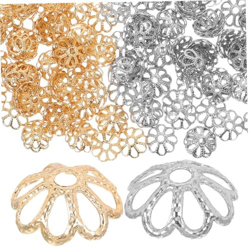 EXCEART 200 Stück Edelstahl Blumenperlen Kappen mit Hohlem Design Metall Spacer Caps für Armbänder Halsketten Schmuckzubehör für DIY Schmuckherstellung und Bastelprojekte EXCEART 200 Stück Edelstahl Blumenperlen Kappen mit Hohlem Design Metall Spacer Caps für Armbänder Halsketten Schmuckzubehör für DIY Schmuckherstellung und Bastelprojekte von EXCEART