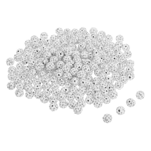 EXCEART 200 Stück Weiße Glänzende Disco Kugel Perlen Polymer Tonperlen für Schmuckherstellung Armbänder Halsketten Ohrringe Handgefertigte Bastelperlen EXCEART 200 Stück Weiße Glänzende Disco Kugel Perlen Polymer Tonperlen für Schmuckherstellung Armbänder Halsketten Ohrringe Handgefertigte Bastelperlen von EXCEART