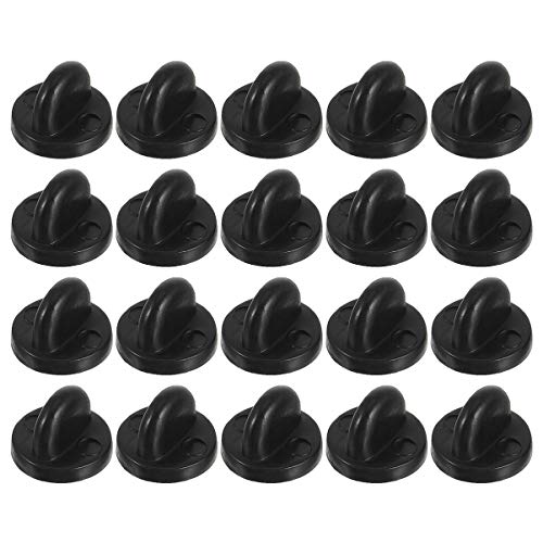 200 Stücke Anstecker Verschluss Gummi Pin Rücken Schmetterling Kupplung Krawatte Reißzwecken Brosche Lünette Rohlinge Basis Anstecknadel für Basteln DIY Schmuckherstellung von EXCEART