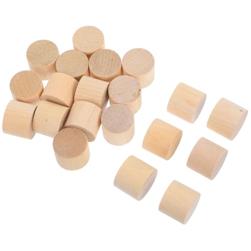 EXCEART 20Stücke Holzklötze für Bastelarbeiten Unfertige Zylinderblöcke Birkenholz DIY Dekoration für Handwerk und Heimwerkerprojekte von EXCEART