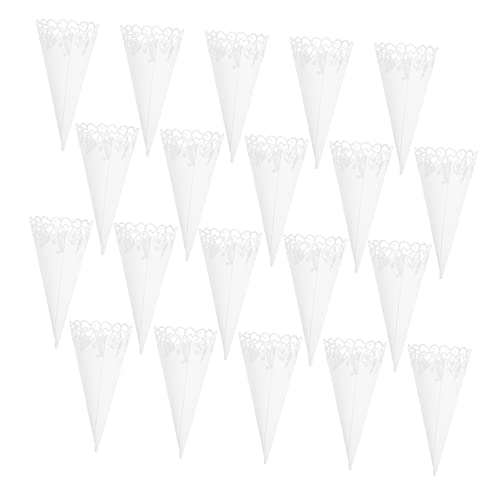 EXCEART 20St Papierbrunnen hochzeitsdeko komfetti bouquet Konfetti- aus Kraftpapier hohle Konfetti- Konfetti-Halter für die Hochzeit konfetti blütenblatt Blumenpapier Weiß von EXCEART