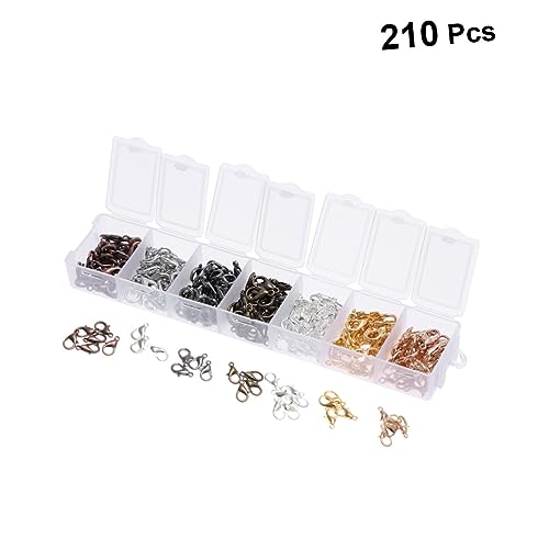 EXCEART 210Stücke Bastelperlen Farbige Zinklegierung Karabinerhaken und Biegeringe für Schmuckherstellung für Halsketten Armbänder DIY Projekte und Mehr EXCEART 210Stücke Bastelperlen Farbige Zinklegierung Karabinerhaken und Biegeringe für Schmuckherstellung für Halsketten Armbänder DIY Projekte und Mehr von EXCEART