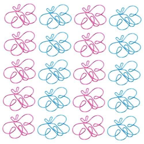 EXCEART 24 Stück Bunte Schmetterlings Papierclips Kreative Metall Lesezeichen für Notizbücher Journale Büro und Schulbedarf Dekorative Büroklammern Tierform von EXCEART