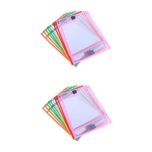 EXCEART Aktentaschen 24 Stk Trocken Abwischbare Taschen Wiederverwendbare Taschen Schreib- Und Wischtaschen Wiederbeschreibbar Kind Dokumententasche von EXCEART