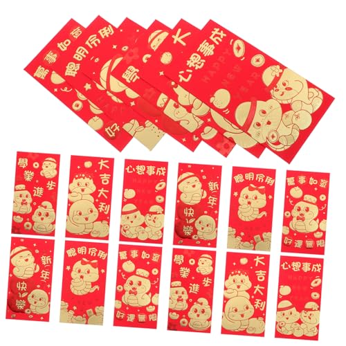 EXCEART 24 Stück Teiliges Chinesische Neujahrsumschläge Schlange Umschläge Lunar Year Cash Envelopes Vielseitig als Glückwunschkarte Nutzbar Festliche Dekoration Hochzeit Feier EXCEART 24 Stück Teiliges Chinesische Neujahrsumschläge Schlange Umschläge Lunar Year Cash Envelopes Vielseitig als Glückwunschkarte Nutzbar Festliche Dekoration Hochzeit Feier von EXCEART