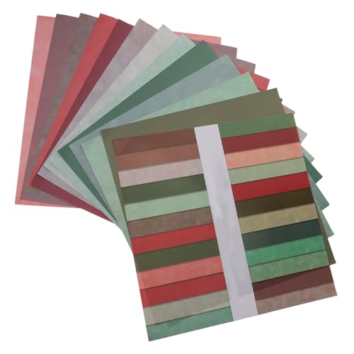 EXCEART 25 Blatt Scrapbook-Papier, doppelseitiger Druck, DIY-Origami, dekoratives Basteln für die Kartenherstellung, Hintergrund, Origami-Bastelbedarf von EXCEART