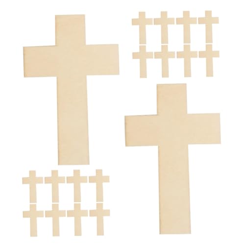 EXCEART 25 Stück Kreuze Aus Holz Bastelanhänger Holzrohlinge Unlackierte Kreuzornamente Holzrohlinge Lesezeichen Blankes Holzschild Holzkreuzornamente Kreuzhandwerk Unlackiertes von EXCEART