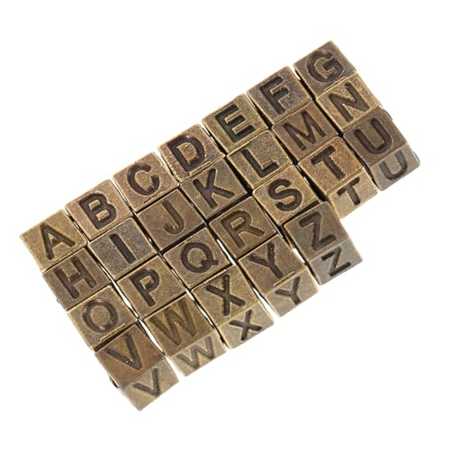 EXCEART 26 Stück Vintage A Z Alphabet Würfelperlen für Diy Schmuck Buchstaben Charms Quadratische Lose Perlen für Armbänder und Kreative Bastelarbeiten EXCEART 26 Stück Vintage A Z Alphabet Würfelperlen für Diy Schmuck Buchstaben Charms Quadratische Lose Perlen für Armbänder und Kreative Bastelarbeiten von EXCEART