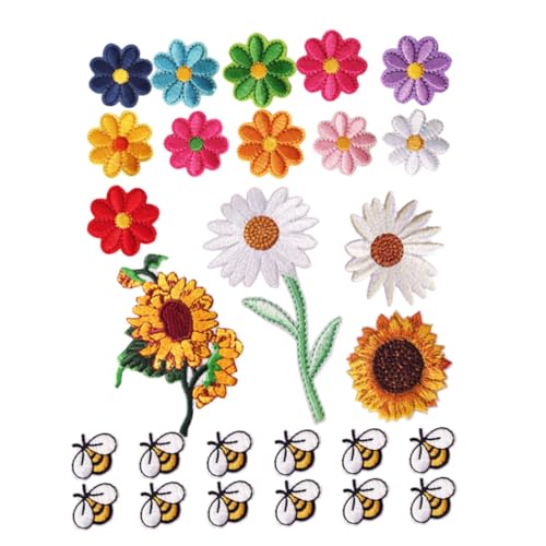 EXCEART 27 Süße Bestickte Patches: Bienen- Und Blumen-applikationen Zum Aufbügeln Für Kleidung, Rucksäcke, Schuhe, Hüte, Diy-dekoration, Taschen, Jacken, Jeans EXCEART 27 Süße Bestickte Patches: Bienen- Und Blumen-applikationen Zum Aufbügeln Für Kleidung, Rucksäcke, Schuhe, Hüte, Diy-dekoration, Taschen, Jacken, Jeans von EXCEART
