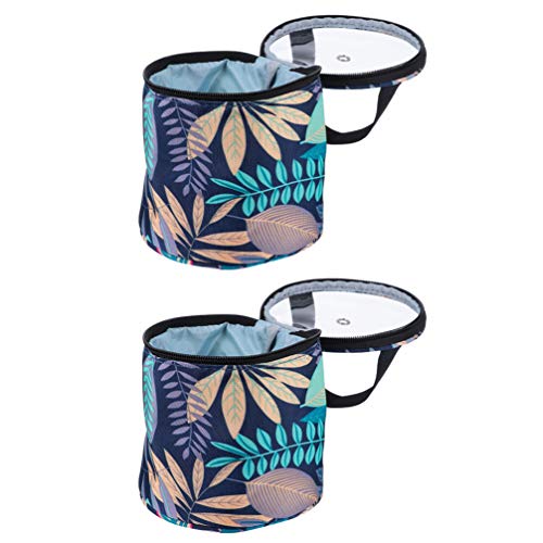 EXCEART 2Pcs Multi Zweck Stricken Tasche für Speicher Garn Oxford Tuch Gewebt Häkeln Organizer Halter Zylinder Häkeln Wolle Kleine Zubehör Container von EXCEART