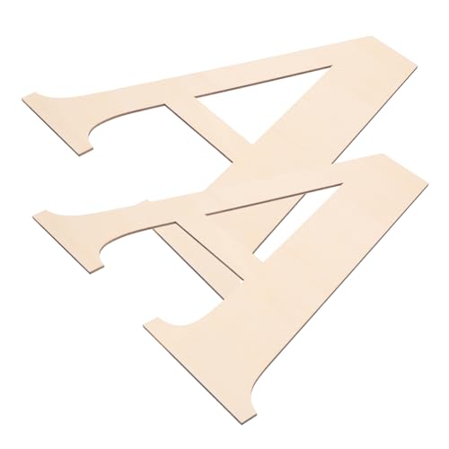 EXCEART 2Stücke Large Decorative Wooden Letter Creative DIY Craft Slices For Home Décor Learning And Present Making von EXCEART