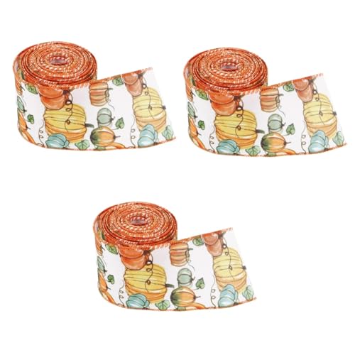 EXCEART 3 Rollen Kürbisband Kürbis-Ripsband Urlaub zum Einpacken Herbstdekoration Basteln geschenkverpackung geschenkband Erntezeitband für Kränze Dekorationsband für die Erntezeit Stoff EXCEART 3 Rollen Kürbisband Kürbis-Ripsband Urlaub zum Einpacken Herbstdekoration Basteln geschenkverpackung geschenkband Erntezeitband für Kränze Dekorationsband für die Erntezeit Stoff von EXCEART