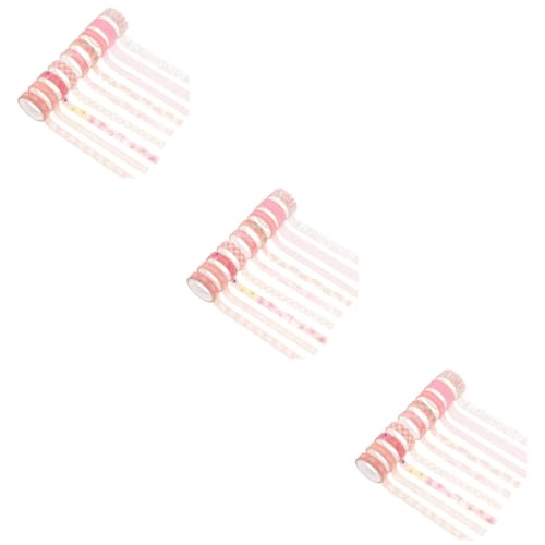 EXCEART 3 Sätze Peach Sticker Tape Zeitschriftenband- Dekorationen Farben Lieferungen Ästhetisch Farbig Washi Diy Bastelband Dekoratives Washi Tape Papier 9 Rollen * 3 EXCEART 3 Sätze Peach Sticker Tape Zeitschriftenband- Dekorationen Farben Lieferungen Ästhetisch Farbig Washi Diy Bastelband Dekoratives Washi Tape Papier 9 Rollen * 3 von EXCEART