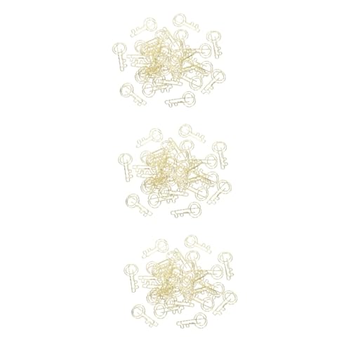 EXCEART 3 Sätze Schlüssel-büroklammer Gold Klein Datei-clip Dekorative Papierklammern Dekorative Büroklammern Dekorative Banknotenklemme Praktische Büroklammern Metall 30 Stück * 3 von EXCEART