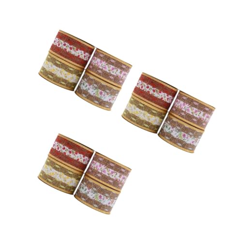 EXCEART 3 Sätze Spitzenband Basteln Dekorationen Poly Schleife Nähen Stoff Ribbon Schienbeinschoner Tape Bandalette Pendant Geschenkband Verpacken Seil Aus Hanfgeflecht 4 Rollen * 3 von EXCEART