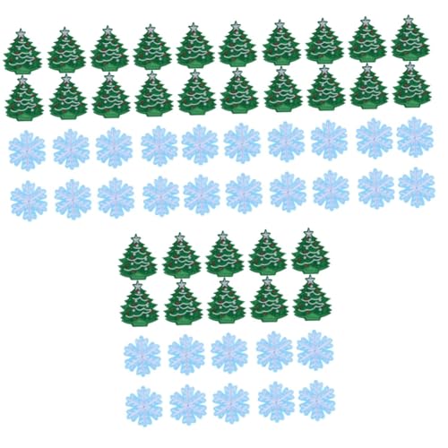 EXCEART 3 Sätze Weihnachts-patch-aufkleber Weihnachtsapplikation Weihnachtsdekoration Drinnen Party Baum Weihnachten Applikationsaufnäher Gestickte Weihnachtsaufnäher Stoff 20 Stück * 3 von EXCEART