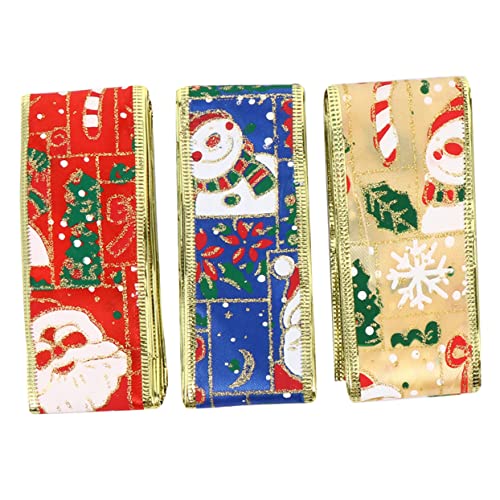 EXCEART 3 Sätze Weihnachtsband Weihnachtsbaumband Sackleinenband Dünn Weihnachtswickelband Wickeln Ribbon Stoffband Weihnachten Dekoratives Band Diy -verpackungsband Polyester 3 Rollen * 3 EXCEART 3 Sätze Weihnachtsband Weihnachtsbaumband Sackleinenband Dünn Weihnachtswickelband Wickeln Ribbon Stoffband Weihnachten Dekoratives Band Diy -verpackungsband Polyester 3 Rollen * 3 von EXCEART