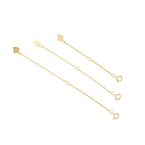 EXCEART 3 Stück Armband Halskette Extender Schwanzkette verlängerungskette verlängerung für armband Armbandkette goldene Halskettenverlängerung zierlich armband kettenverlängerung Silber- von EXCEART