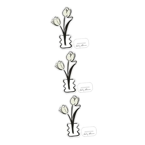 EXCEART 3 Stück Blumen-notizhalter Bild Steht Für Anzeige Stand Desktop-memohalter Staffelei Stehen Notizblockhalter Rack Ausstellen Foto-display-halterungsclip Acryl von EXCEART