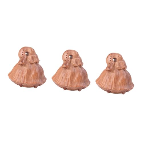 EXCEART 3 Stück Charm-Anhänger selber machen Handgemachte Holzanhänger DIY Schmuckzubehör Holzanhänger für DIY Anhänger aus Holz hölzerner Lotus-Samenkapsel-Anhänger Bambus von EXCEART