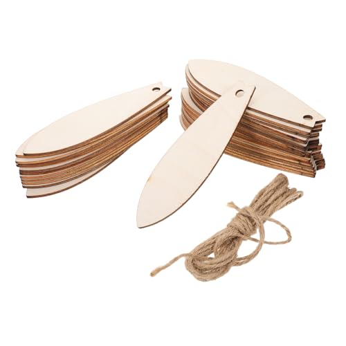 EXCEART 30 Stück Teiliges Unlackierte Holz Surfbrett Dekorationen zum Bemalen Hängende DIY Holzornamente für Sommerpartys Bastelspielzeug Thematische Geschenkidee und Familienaktivität von EXCEART