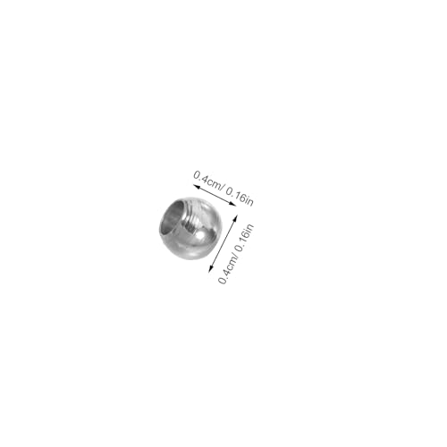 EXCEART 300 Stück Rund Spacer Perlen Glatt Poliert Schmuckperlen für Diy Armband Halskette Basteln Universelle Lochgröße Handarbeitszubehör EXCEART 300 Stück Rund Spacer Perlen Glatt Poliert Schmuckperlen für Diy Armband Halskette Basteln Universelle Lochgröße Handarbeitszubehör von EXCEART