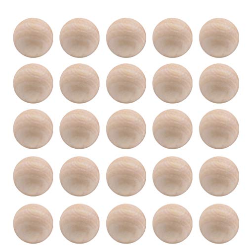 EXCEART 30Pcs 30Mm Runde Holzkugeln ohne Loch DIY Mini Ball Crafs Unvollendete Holzperlen für Schmuck Machen Kinder Familie DIY Malerei Kunstprojekte von EXCEART