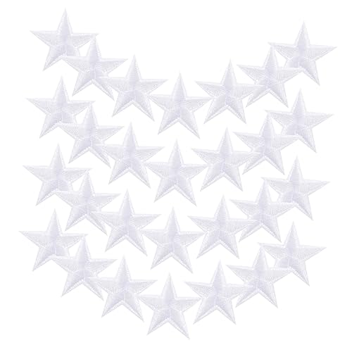 EXCEART 30pcs Stern-stickpatch Selbstklebende Sternenpatches Spitz Abs Sternenaufnäher Für Kleidung Stoffreparaturflicken Paillette Patches Für Jacken Strasssteine Streifen Weiß Polyester EXCEART 30pcs Stern-stickpatch Selbstklebende Sternenpatches Spitz Abs Sternenaufnäher Für Kleidung Stoffreparaturflicken Paillette Patches Für Jacken Strasssteine Streifen Weiß Polyester von EXCEART