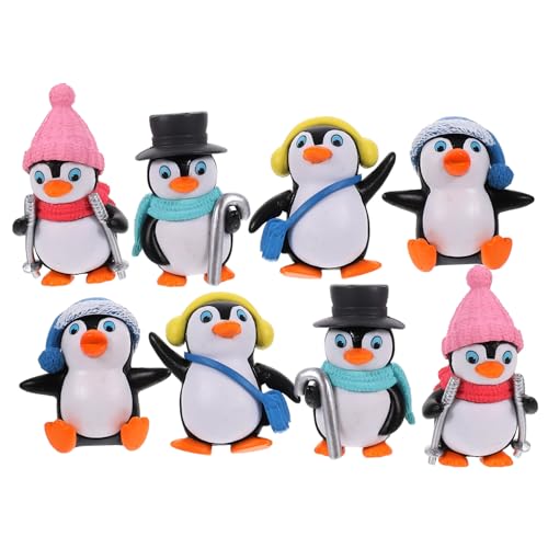EXCEART 32 Stk Geldbörse Charme Bonsai-dekorationswerkzeug Pinguinfiguren Mini-figuren Autoschlüssel-schlüsselanhänger Mini-pinguin-figuren Pummelige Pinguine Dekorationen Miniatur von EXCEART