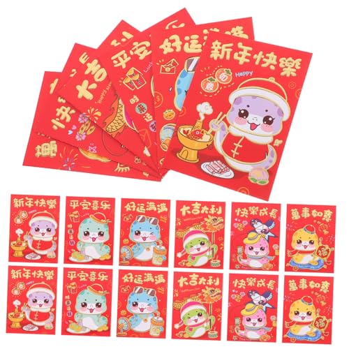 EXCEART 36 Stück Teiliges Rote Papierumschläge Chinesisches Neujahr Cartoon Schlange Geldbeutel Traditionelle Rote Päckchen für Frühlingsfest Neujahrssegen EXCEART 36 Stück Teiliges Rote Papierumschläge Chinesisches Neujahr Cartoon Schlange Geldbeutel Traditionelle Rote Päckchen für Frühlingsfest Neujahrssegen von EXCEART