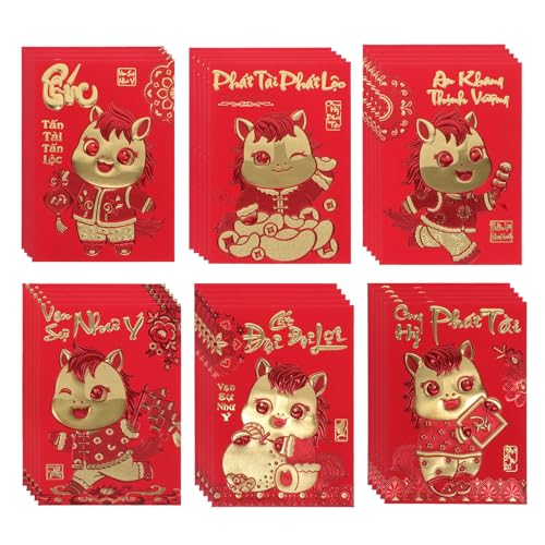 EXCEART 360 rote Umschläge zum Frühlingsfest: Geldpaket zum Neujahrsfest 2026 – Asiatisches Ang Pao, 11,4 x 8,1 cm – Geschenke zum Jahr des Pferdes – Ideal für Kindergeburtstage und Hochzeiten EXCEART 360 rote Umschläge zum Frühlingsfest: Geldpaket zum Neujahrsfest 2026 – Asiatisches Ang Pao, 11,4 x 8,1 cm – Geschenke zum Jahr des Pferdes – Ideal für Kindergeburtstage und Hochzeiten von EXCEART