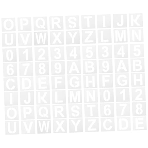 EXCEART Malwerkzeug 36 Stück Buchstaben-/zahlenschablonen Alphabet-schablonen Zahlen-malschablonen Zeichenschablonen Für Jungen Und Mädchen von EXCEART