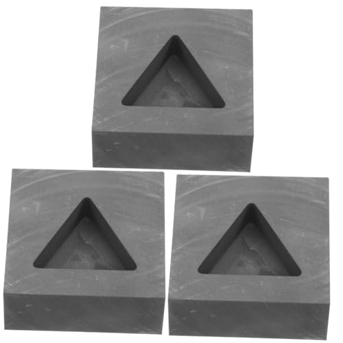 EXCEART 3stücke Gold Silber Graphit Gießform Wiederverwendbare Dreieckige Form Für Metallguss Hochtemperaturbeständig Für Schmuck Und Experimentieranwendungen EXCEART 3stücke Gold Silber Graphit Gießform Wiederverwendbare Dreieckige Form Für Metallguss Hochtemperaturbeständig Für Schmuck Und Experimentieranwendungen von EXCEART