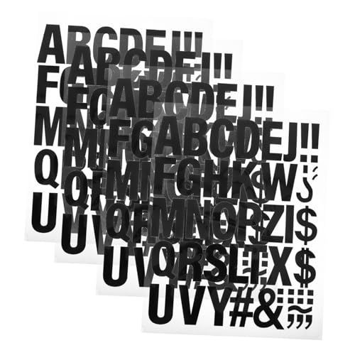 EXCEART 4 Blätter Bügelbuchstaben Waschbare Vinyl Transfer Buchstaben für Textilien Strapazierfähige Schnell zu Applizierende Eisen Aufkleber für Kleidung Taschen Hüte DIY Veredelung von EXCEART