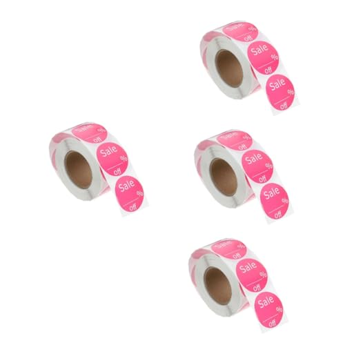 EXCEART 4 Rollen Etikettenaufkleber prolz the discounte ad business schmucklos klein Geschäft runden Weiß Aufkleber für Preisschilder kreatives Preisschild Preisaufkleber Papier Rosy EXCEART 4 Rollen Etikettenaufkleber prolz the discounte ad business schmucklos klein Geschäft runden Weiß Aufkleber für Preisschilder kreatives Preisschild Preisaufkleber Papier Rosy von EXCEART