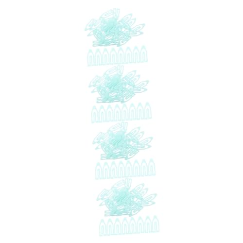 EXCEART 4 Sätze Geformte Büroklammer Große Bindeklammern Halter Für Büroklammern Büroartikel Büromaterial Dekorative Büroklammern Office-dokumentenklammern Plastik Sky-blue 60 Stück * 4 von EXCEART