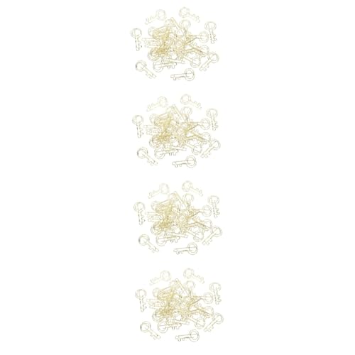 EXCEART 4 Sätze Schlüssel-büroklammer Gold Klein Papierklammern Büroklammern Befestigungsclips Für Dokumente Dekorative Banknotenklemme Lustige Papierclips Bürozubehör Metall 30 Stück * 4 von EXCEART
