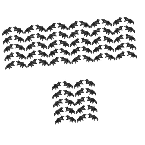 EXCEART 4 Sätze Zubehör Für Fledermausflügel Teufelsflügel Halloween Haarschmuck Diy Handwerk Halloween-fledermäuse Schläger Kleidungszubehör Partyversorgung Pu-leder Black 40 Stück * 4 von EXCEART