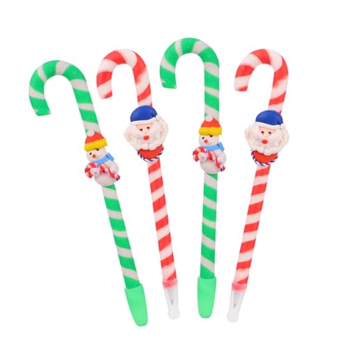 EXCEART 4 Stück Weihnachtskugelschreiber Schreiben Weihnachtstintenstift Weihnachtsmann Schreibstift Urlaub Kugelschreiber Masse Favorisieren Weihnachtsstift Dekorationen Plastik von EXCEART