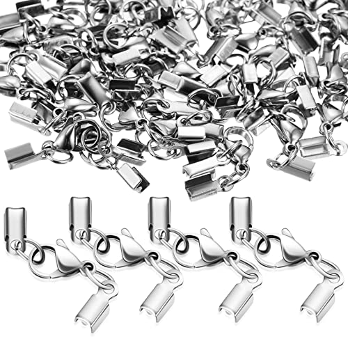 EXCEART 40 Stück Karabinerverschlüsse mit Kordelenden, Edelstahl-Karabinerverschlüsse, Endkappen, silberfarbenes Messing, Karabinerverschlüsse mit Kordelenden EXCEART 40 Stück Karabinerverschlüsse mit Kordelenden, Edelstahl-Karabinerverschlüsse, Endkappen, silberfarbenes Messing, Karabinerverschlüsse mit Kordelenden von EXCEART
