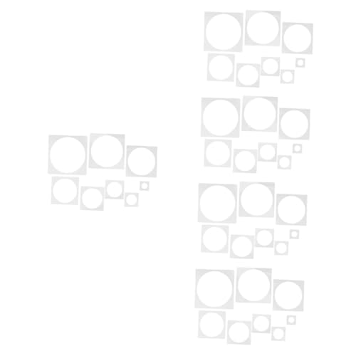 EXCEART 40 Stück Kreis Malvorlage Zeichenschablonen Malschablonen Dekorative Wandschablonen Zum Malen Wiederverwendbare Schablonen Zeichenschablonen Vorlage Wiederverwendbare von EXCEART
