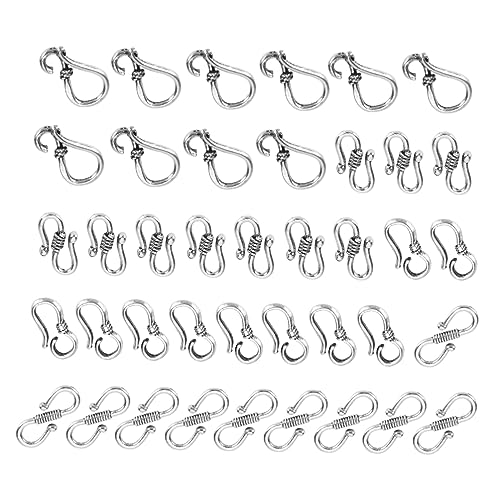 EXCEART 40 Stück tibetisches Silber S-Haken Verschlüsse Verbinder tibetische Knebelverschlüsse für DIY Handwerk Halskette Armband Schmuckherstellung Zubehör EXCEART 40 Stück tibetisches Silber S-Haken Verschlüsse Verbinder tibetische Knebelverschlüsse für DIY Handwerk Halskette Armband Schmuckherstellung Zubehör von EXCEART