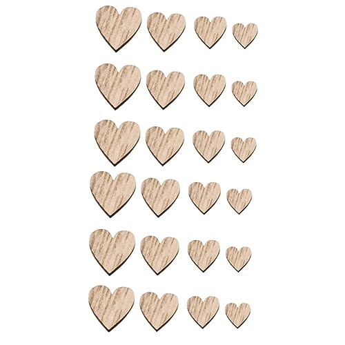 EXCEART 400 STK Holzscheiben Holzhandwerk kleine Holzherzen Hochzeitsdekoration Blumendekor Holz-Tags Ornament Herz aus Holz Holzspan Holzausschnitte hölzern Dekorationen Holzspäne Bambus von EXCEART