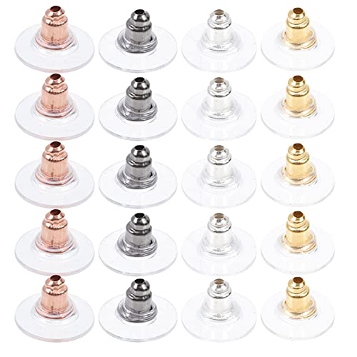 EXCEART 400stücke Ohrring Stopper Sicherheitsrückseiten Für Schmuck Umweltfreundliche Ohrstecker Mit Abgerundeten Ecken Für Kreatives Basteln Und von EXCEART