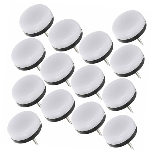 EXCEART 40Stücke Möbelgleiter mit Metallnagel Nylon Bodenschutzpads für Tischbeine rutschfest Einfach zu Montieren für Holzböden und Möbelpflege von EXCEART